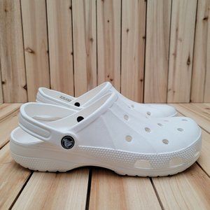 Crocs Ralen Clogs Women's Size 10/Men's Size 8 White Slip On Comfort Shoes 15907